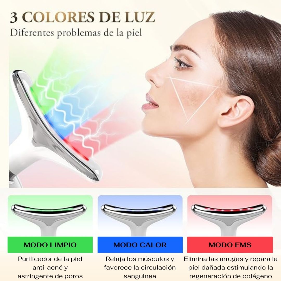 Masajeador Facial  LED GlowSense