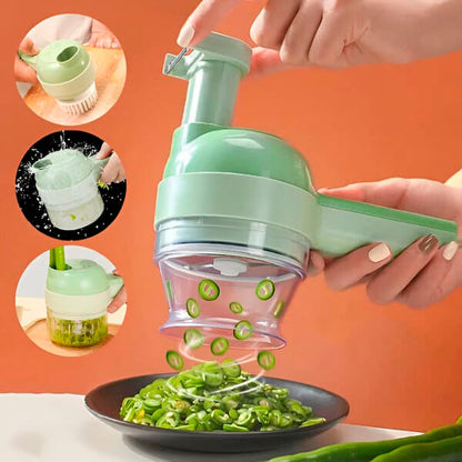Cortador de verduras eléctrico 4 en 1